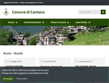 Tablet Screenshot of comune.cantoira.to.it